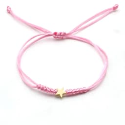 Gold Silver Colour Star Bracelet Couple Wish Good Lucky String Braided Simple Adjustable Charm Bracelets for Men Women Jewelry