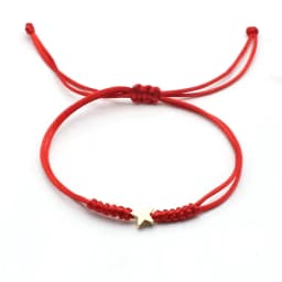 Gold Silver Colour Star Bracelet Couple Wish Good Lucky String Braided Simple Adjustable Charm Bracelets for Men Women Jewelry