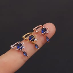 New 1Pc Adjustable Cz Ear Cuff No Piercing Conch Cuff Earring With Chain Pendant Helix Cartilage Conch Fake Piercing Jewelry