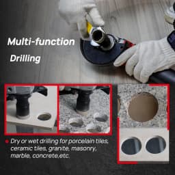 DT-DIATOOL Drill Bit M14 Porcelain Tile Crowns for Tile Granite Marble 1pc Collet, Crown Porcelain Hole Saw