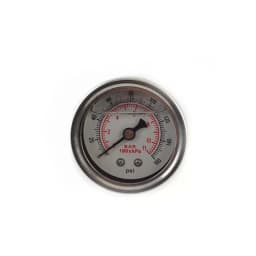 1/8 NPT Fuel Pressure Gauge Liquid 0-160 psi Oil Press Gauge Fuel Gauge White Face Universal Black