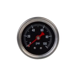 1/8 NPT Fuel Pressure Gauge Liquid 0-160 psi Oil Press Gauge Fuel Gauge White Face Universal Black