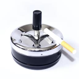 Portable Round Spinning Ashtray Cigarette Ash Stainless Steel Ashtray Housewares Spinning with Cover WF1015