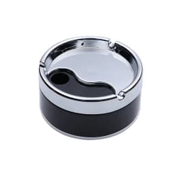 Portable Round Spinning Ashtray Cigarette Ash Stainless Steel Ashtray Housewares Spinning with Cover WF1015