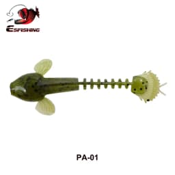 ESFISHING Pesca Worm Bait Salamander 55mm1.2g 10pcs Swing Lively Bionic Isca Artificial Best Fishing Lure Tackle