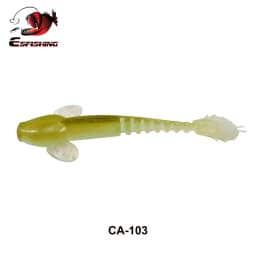ESFISHING Pesca Worm Bait Salamander 55mm1.2g 10pcs Swing Lively Bionic Isca Artificial Best Fishing Lure Tackle