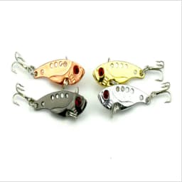 1Pcs 3.5cm 3.5g Metal Spoon Wobbler Fishing Lure Bass Treble With 3 Hooks VIB Lead Fish Artificial bait Fishing Crank Bait lure