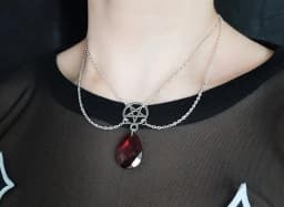moon and stars necklace - tattoo choker - grunge choker