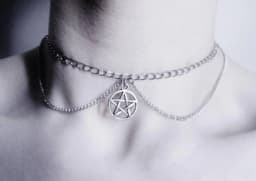 moon and stars necklace - tattoo choker - grunge choker