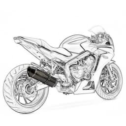 51mm Universal Motorcycle Exhaust Muffler Carbon Fiber R77 Escape Moto for Yamaha R3 R6 MT07 for Kawasaki Z900 Z400 RC390 ER6N