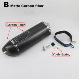 51mm Universal Motorcycle Exhaust Muffler Carbon Fiber R77 Escape Moto for Yamaha R3 R6 MT07 for Kawasaki Z900 Z400 RC390 ER6N