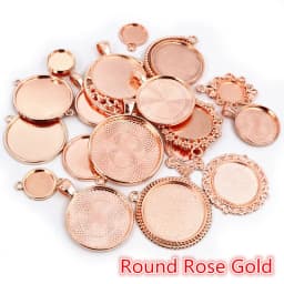 30Gram Mix Styles Antique Brone Silver Plated Zinc Alloy Pendant Blank Cameo Cabochon Base Setting Bezels Jewelry Accessories