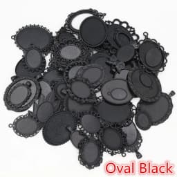 30Gram Mix Styles Antique Brone Silver Plated Zinc Alloy Pendant Blank Cameo Cabochon Base Setting Bezels Jewelry Accessories