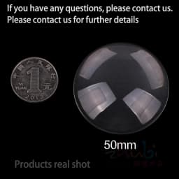 6/8/10/12/14/16/18/20/25/30/35/40/50mm Transparent Domed Flatback Half Round Clear Crystal Glass Cabochon For DIY Jewelry Making