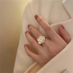 Rose Flowers Rings Vintage Resizable Finger Rings Valentine's Day Gift Jewelry Hot Sale Open Ring For Women Jewelry