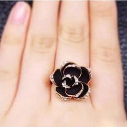 Rose Flowers Rings Vintage Resizable Finger Rings Valentine's Day Gift Jewelry Hot Sale Open Ring For Women Jewelry