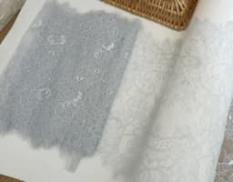 3Meters/lot 35cm width Eyelash Lace Trim Fabric Flower DIY Crafts Wedding Dress Clothing Lngeire lace material