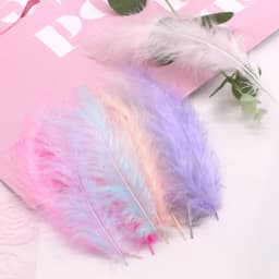 Natural Feathers 10-15cm Turkey Plume 4-6 Inches Chicken Feather Colorful Plumas Para Manualidades For Wedding Dress Decoration
