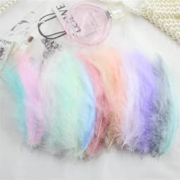 Natural Feathers 10-15cm Turkey Plume 4-6 Inches Chicken Feather Colorful Plumas Para Manualidades For Wedding Dress Decoration