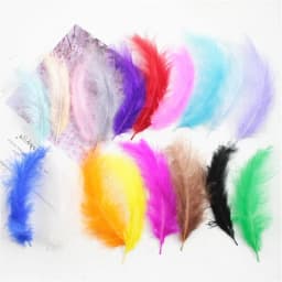 Natural Feathers 10-15cm Turkey Plume 4-6 Inches Chicken Feather Colorful Plumas Para Manualidades For Wedding Dress Decoration