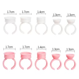 100pcs Disposable Ring Caps Microblading Tattoo Ink Cup For Permanent Pigment Holder Rings Accessories Makeup Tattoo Tools