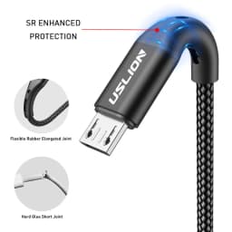 USLION Micro USB Cable Fast Charging For Samsung S7 Xiaomi Android Redmi Note 5 Pro Data Cable Charger Wire Cord 3m Mobile Phone