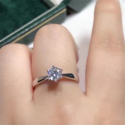 CC Wedding Rings For Women 1.25ct 6 Claws Cubic Zirconia Bridal Engagement Propose Ring Ladies Trendy Jewelry Accessories CC633