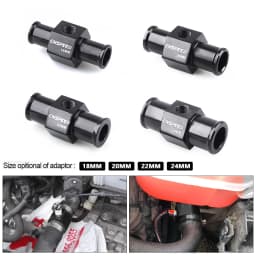 Black Coolant Hose Connection Temp Radiator Hose Adapter 1/8Npt Temperature 18mm 20mm 22mm 24mm Water Temp Joint Pipe Sensor