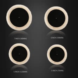 SPTA 1"/2"/3"/5"/6"/7“ T160 Heavy Cut Wool Polishing Pad High Density Lambs to Remove 1200#/1500# Sanding Disc Marks