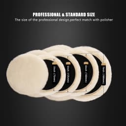 SPTA 1"/2"/3"/5"/6"/7“ T160 Heavy Cut Wool Polishing Pad High Density Lambs to Remove 1200#/1500# Sanding Disc Marks