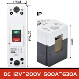 DC Mccb Circuit Breaker DC12V 24V 36V 48V 96V 120V 100A 200A 300A 400A Solar Battery Protector Car Charging Pile Isolator