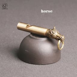 Pure Brass Outdoor Skull Whistle Keyring Hanging Jewelry Copper Training High Pitch Whistles Pendants Gifts Key Chain Ring DIY