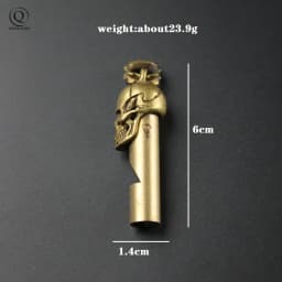 Pure Brass Outdoor Skull Whistle Keyring Hanging Jewelry Copper Training High Pitch Whistles Pendants Gifts Key Chain Ring DIY