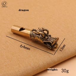 Pure Brass Outdoor Skull Whistle Keyring Hanging Jewelry Copper Training High Pitch Whistles Pendants Gifts Key Chain Ring DIY
