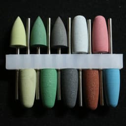 10pcs Dental Lab Polishers Teeth Polishing Kit for Denture Acrylic Flexible Polisher 2.35mm Shank Diameter