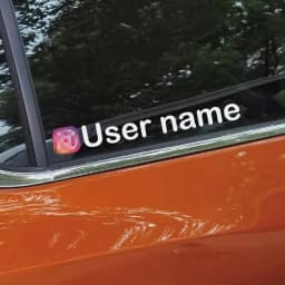 Personalized Custom Text For Instagram Username Waterproof Car and Motorcycle Stickers Decals