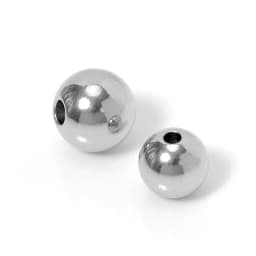 100pcs/lot Rose Gold Plated Stainless Steel Bead Metal Ball Big Hole Loose Spacer Beads for Jewelry Making Diy Beading Bracelets