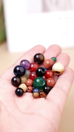 50pcs/Lot Natural Stone Big Hole Beads High Quality Amethyst Agate Jade Round Bead For For Jewelry Making Diy Bracelet Accessory