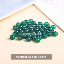 50pcs/Lot Natural Stone Big Hole Beads High Quality Amethyst Agate Jade Round Bead For For Jewelry Making Diy Bracelet Accessory