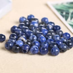 50pcs/Lot Natural Stone Big Hole Beads High Quality Amethyst Agate Jade Round Bead For For Jewelry Making Diy Bracelet Accessory