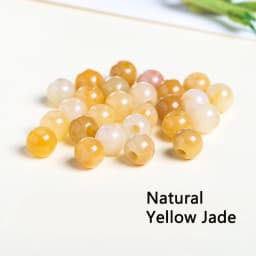 50pcs/Lot Natural Stone Big Hole Beads High Quality Amethyst Agate Jade Round Bead For For Jewelry Making Diy Bracelet Accessory
