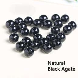 50pcs/Lot Natural Stone Big Hole Beads High Quality Amethyst Agate Jade Round Bead For For Jewelry Making Diy Bracelet Accessory