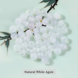 50pcs/Lot Natural Stone Big Hole Beads High Quality Amethyst Agate Jade Round Bead For For Jewelry Making Diy Bracelet Accessory