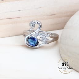 Trendy Women Bridal Jewelry Sets For 925 Sterling Silver Blue Cubic Zirconia Wedding Earrings Rings Bracelets Pendant Necklace