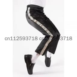 Dacne King Michael Jackson Billie Jean Pants in Black Ankle Style Trousers for Impersonator