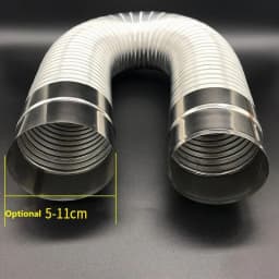 Fireproof gas water heater stainless steel 60-150mm aluminum strong universal exhaust Car intake pipe extension tube length
