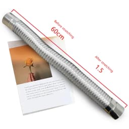 Fireproof gas water heater stainless steel 60-150mm aluminum strong universal exhaust Car intake pipe extension tube length