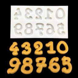 "0-9" Number Silicone Sugarcraft Mold Cupcake Chocolate Baking Mold Fondant Cake Decorating Tools
