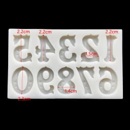 "0-9" Number Silicone Sugarcraft Mold Cupcake Chocolate Baking Mold Fondant Cake Decorating Tools