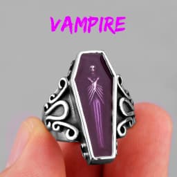 Vampire Coffin Ghost Stainless Steel Mens Rings Gothic Punk Unique Cool for Male Boyfriend Jewelry Creativity Gift Wholesale
